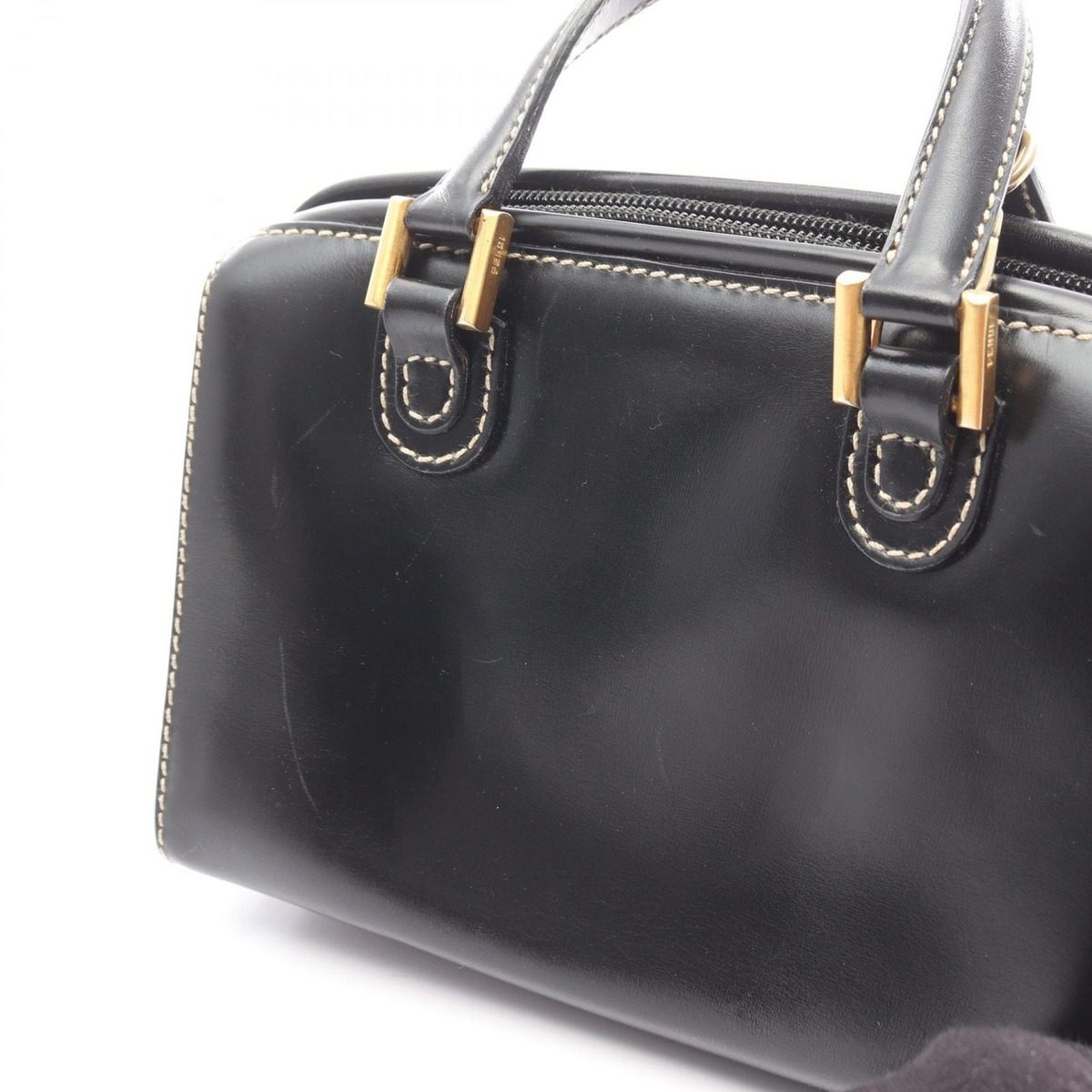 Fendi Handbag Black Leather 2-Way Shoulder — view 12