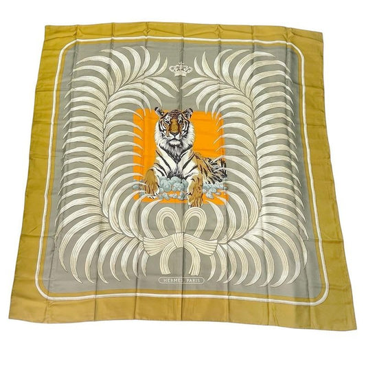 Hermes Scarf Silk Carre 140 Large Tiger Royal King