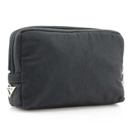 Bottega Veneta Bottega Veneta Triangle Logo Nylon Black Unisex Pouch