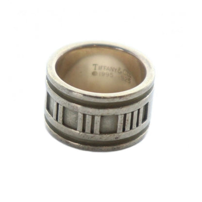 Tiffany & Co Atlas Wide Ring Logo Roman Silver 925 no 10