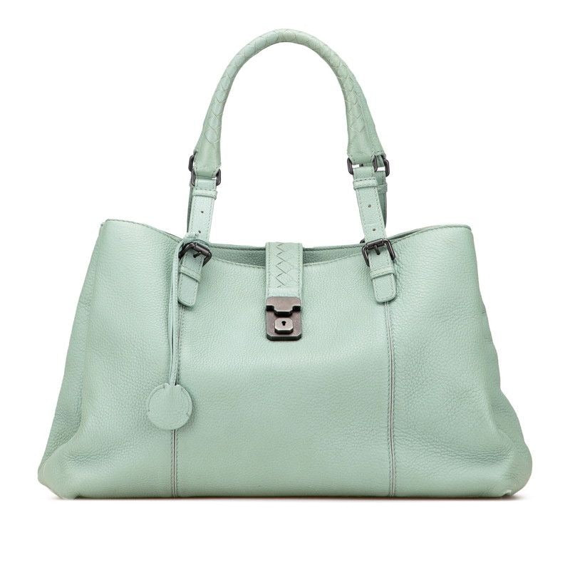 Bottega Veneta Intrecciato Roma Green Leather