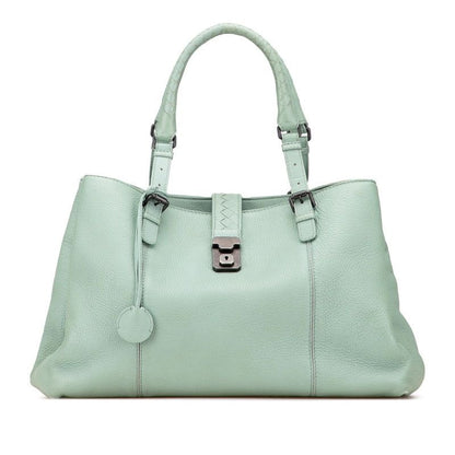 Bottega Veneta Intrecciato Roma Green Leather
