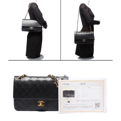 Chanel Chain Shoulder Bag Gold Lambskin Double Flap — view 10