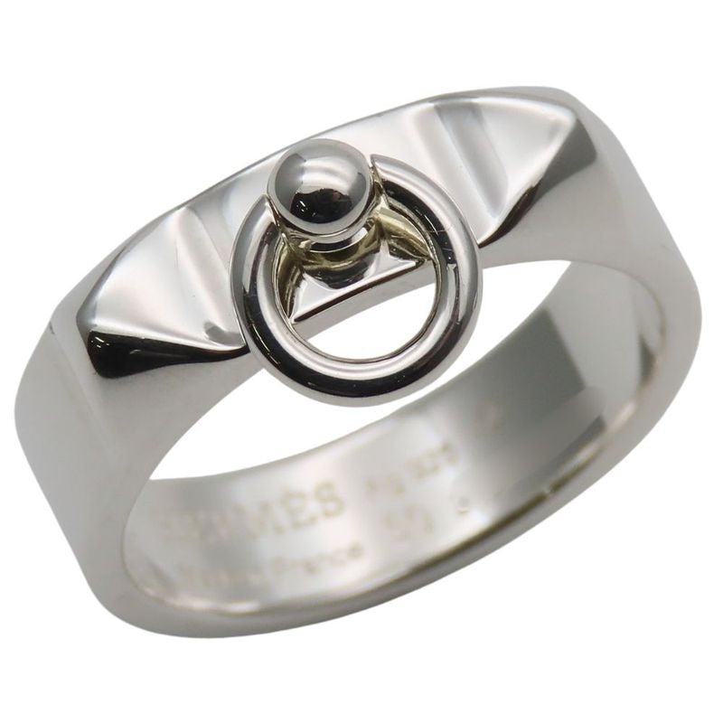 Hermes Ring Collier De Chien PM 50 Silver 925 4.6 g