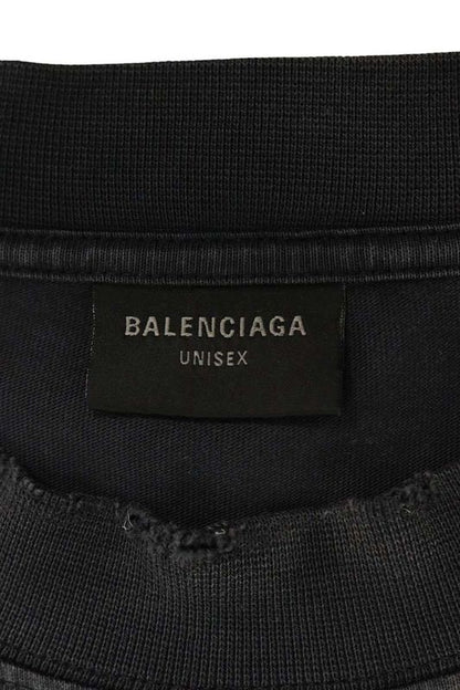 Balenciaga 23SS 739783 Tova9 Tape Logo Oversized Long Sleeve Cut And Sewn Men's