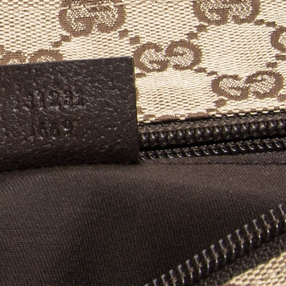 Gucci Large Web Shopping Tote Beige Brown GG Canvas — view 10