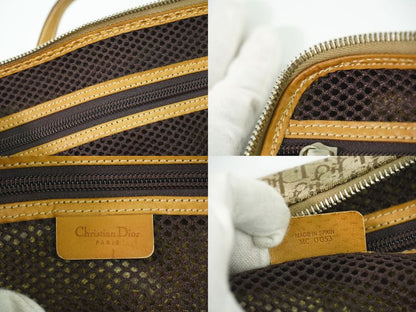 Authentic Christian DIOR Trotter Handbag Canvas Beige Trotter Bag Pre-owned