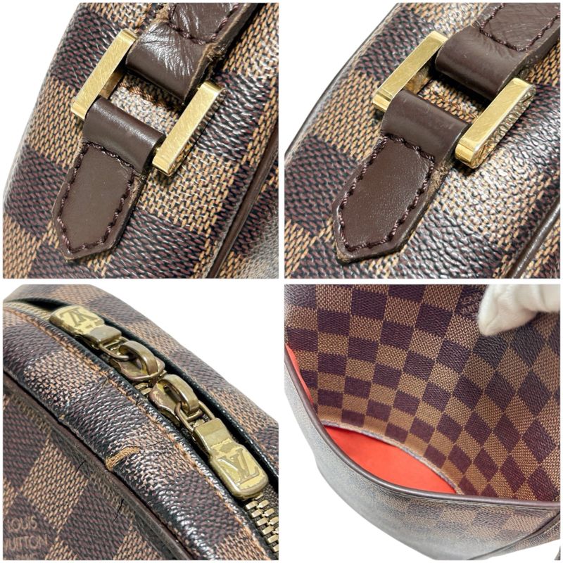 Louis Vuitton Shoulder Bag Ipanema PM Damier Leather Brown Crossbody Bag