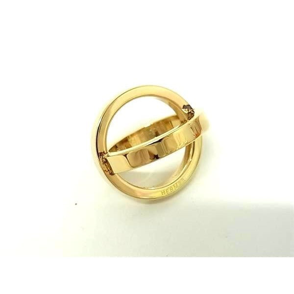 Hermes Scarf Ring Cosmos Gold Metal — view 2