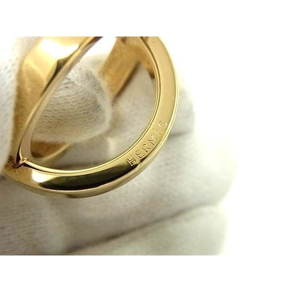 Hermes Scarf Ring Cosmos Gold Metal — view 4