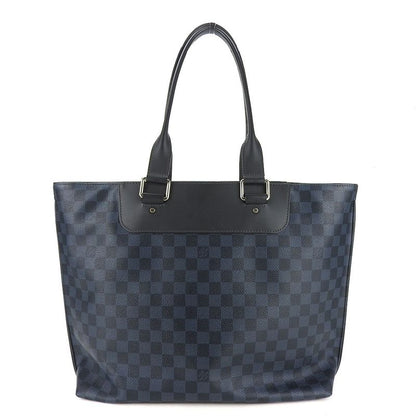 Louis Vuitton Tote Cabas Voyage N41397 Damier Cobalt Canvas Navy Silver