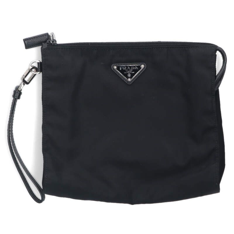 Prada 2ne789 Triangle Logo Plated Lineron Clutch Bag For Men