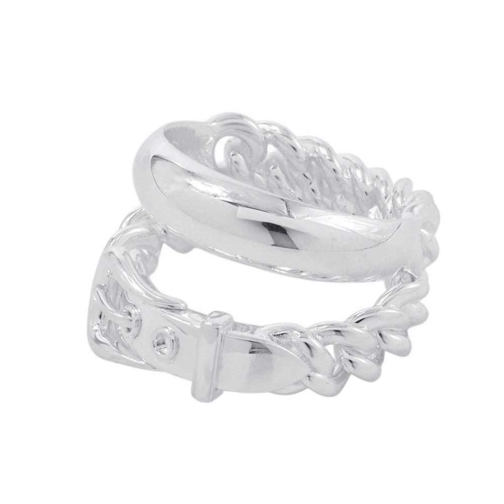 Hermes Ring Book le Series Inflexible Silver 55