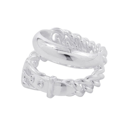 Hermes Ring Book le Series Inflexible Silver 55