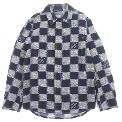 Louis Vuitton Made Wool Damier Long Sleeve Oversize