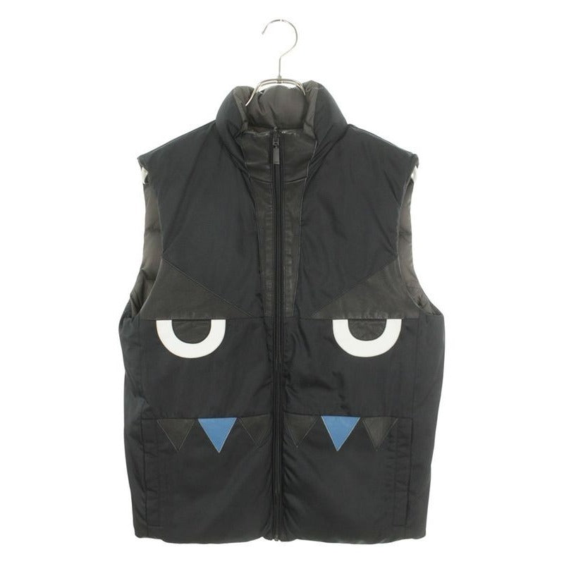 Fendi Reversible Down Vest 46 Khaki Black