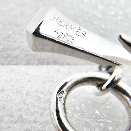 Hermes Clous De Forge Choker Necklace 43cm (1693in) Long Star Ring Silver Sv925