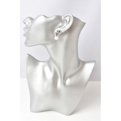 Chanel CC Motif Coco Mark Swing Pearl Silver White — view 2