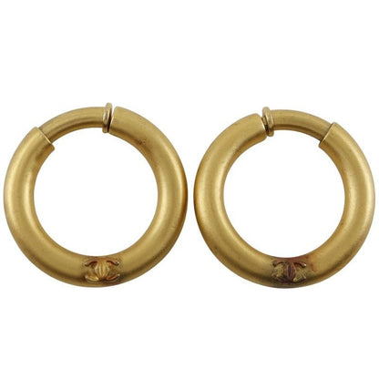 Chanel Coco Loop Vintage Gold Plated 22.6 g Earrings