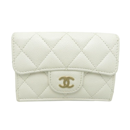 Chanel Trifold Wallet White