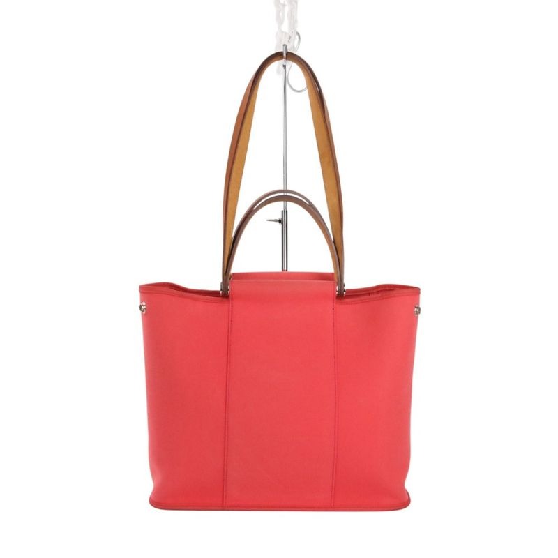 Hermes Cabas UK PM 2-Way Toile Officier Canvas Tote Bag Red