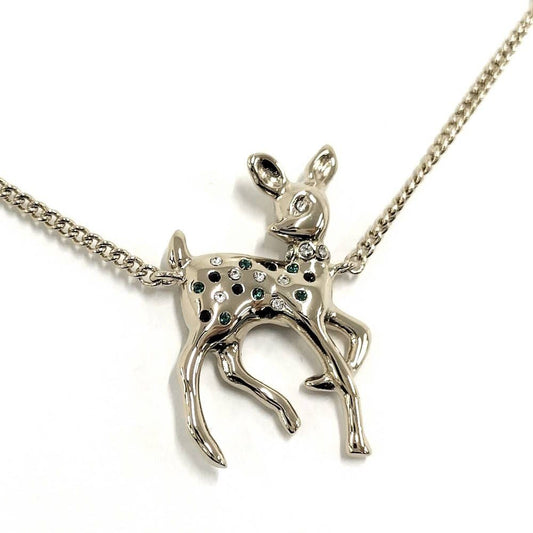 Chanel Long Necklace CC Logo Bambi Plated Gold
