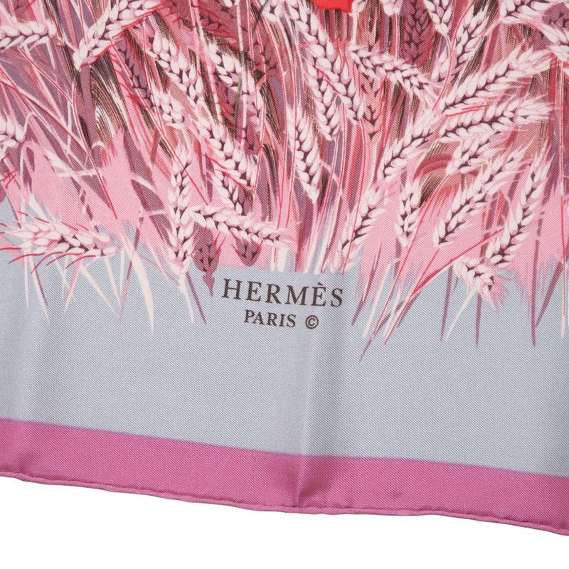 Hermes Lapins DANS UN Champ DE Scarf Carré 90 Flowers Rabbit All Silk Shawl