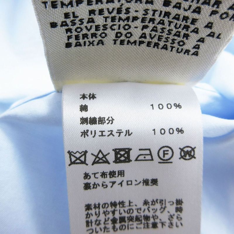 Hermes 21ss Light Fabric Cotton Shirt Coat Outer Light Blue Size S *16-7352