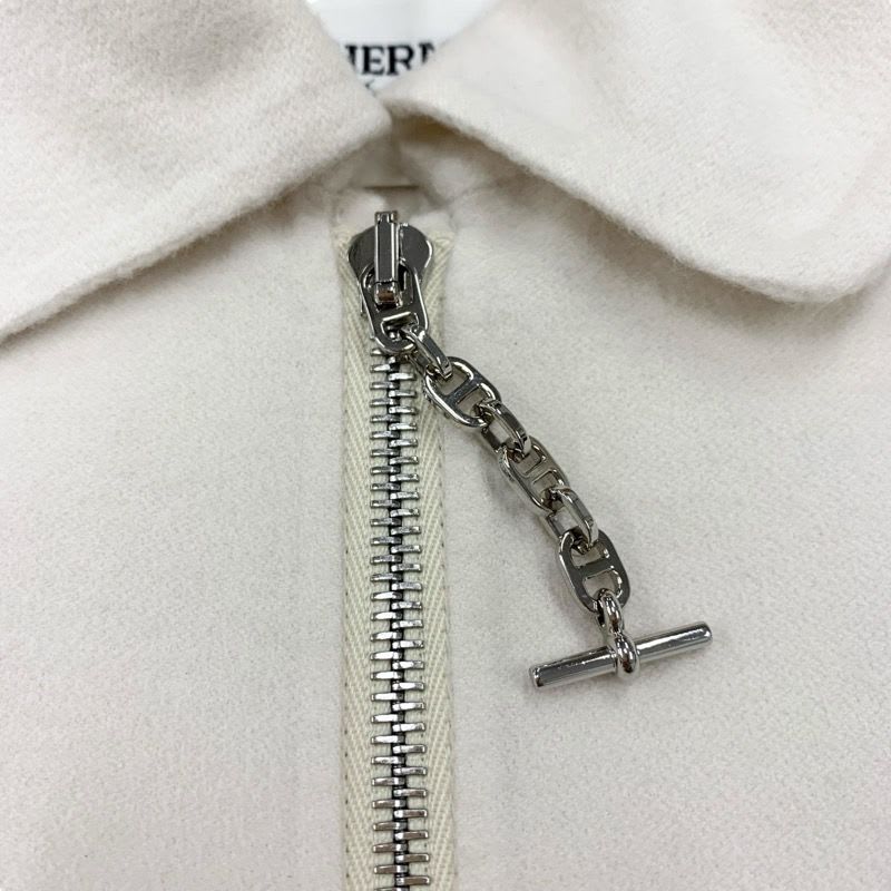 Hermes Outer Blouson Jacket Chaine D'ancre Cashmere White
