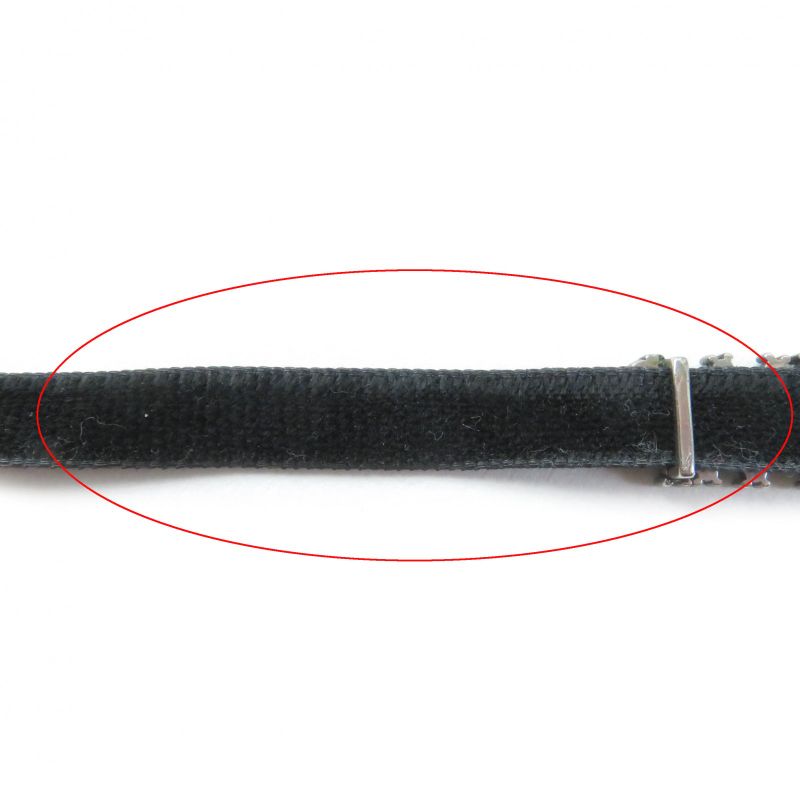 Christian DIOR J'aDIOR Rhinestone Logo Velour Choker With Logo Hardware Black