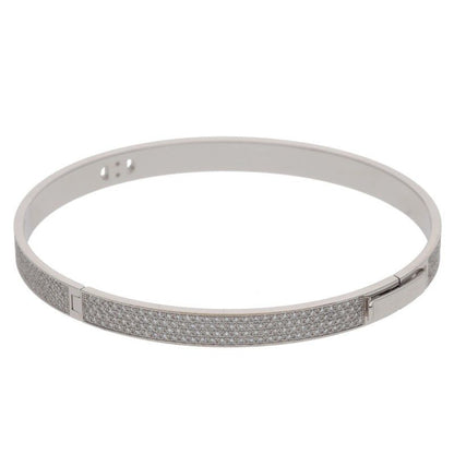 Hermes H D'ancre PM 18K White Gold PAVE Diamond Hd'ancre Pmbracelet Ladies LG