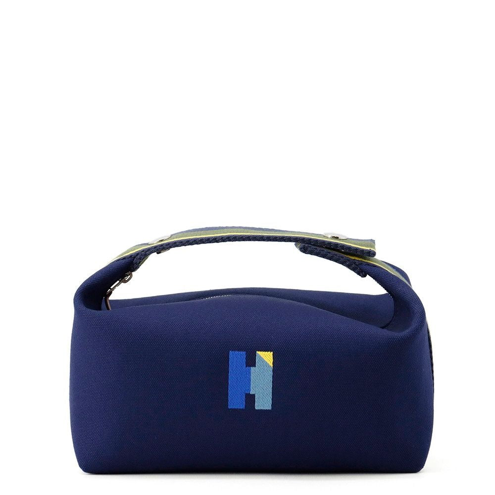 Hermes Pouch Bric-a-Brac PM Pavillon Marine Silver Canvas