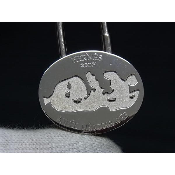 Hermes Mediterranean 2003 Limited Edition Cadenas Pendant Top Charm Silver — view 3