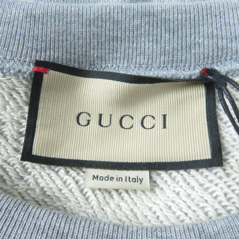 Gucci 23SS 717404 100% Cotton Interlocking G Print Long Sleeve Sweatshirt Grey