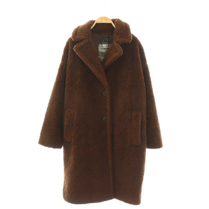 Max Mara Weekend Line Teddy Boa Coat Chesterfield Dark Brown ES