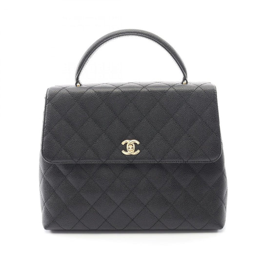 Chanel Handbag Quilted Black Caviar Leather
