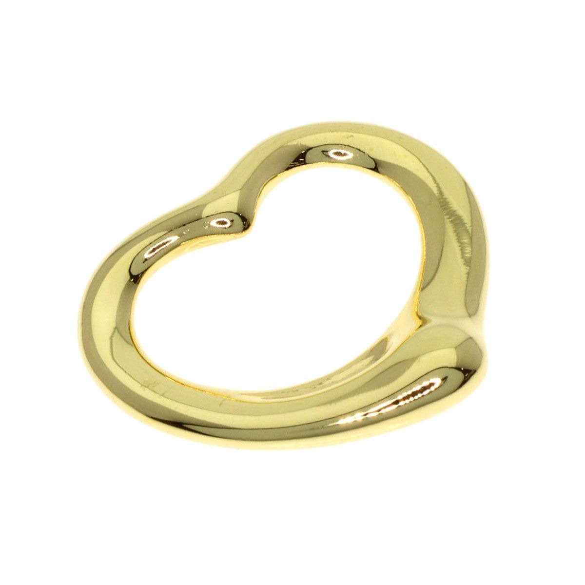 Tiffany & Co Open Heart Pendant Top 18K Yellow Gold