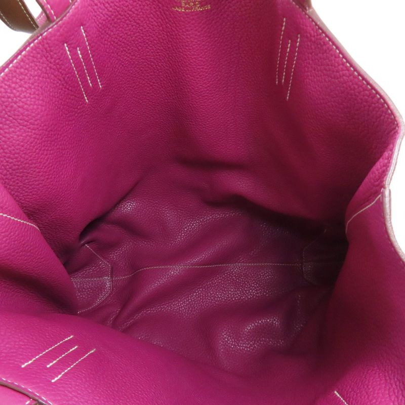 Hermes Double Sens 36 Reversible Tote Bag Taurillon Leather Women