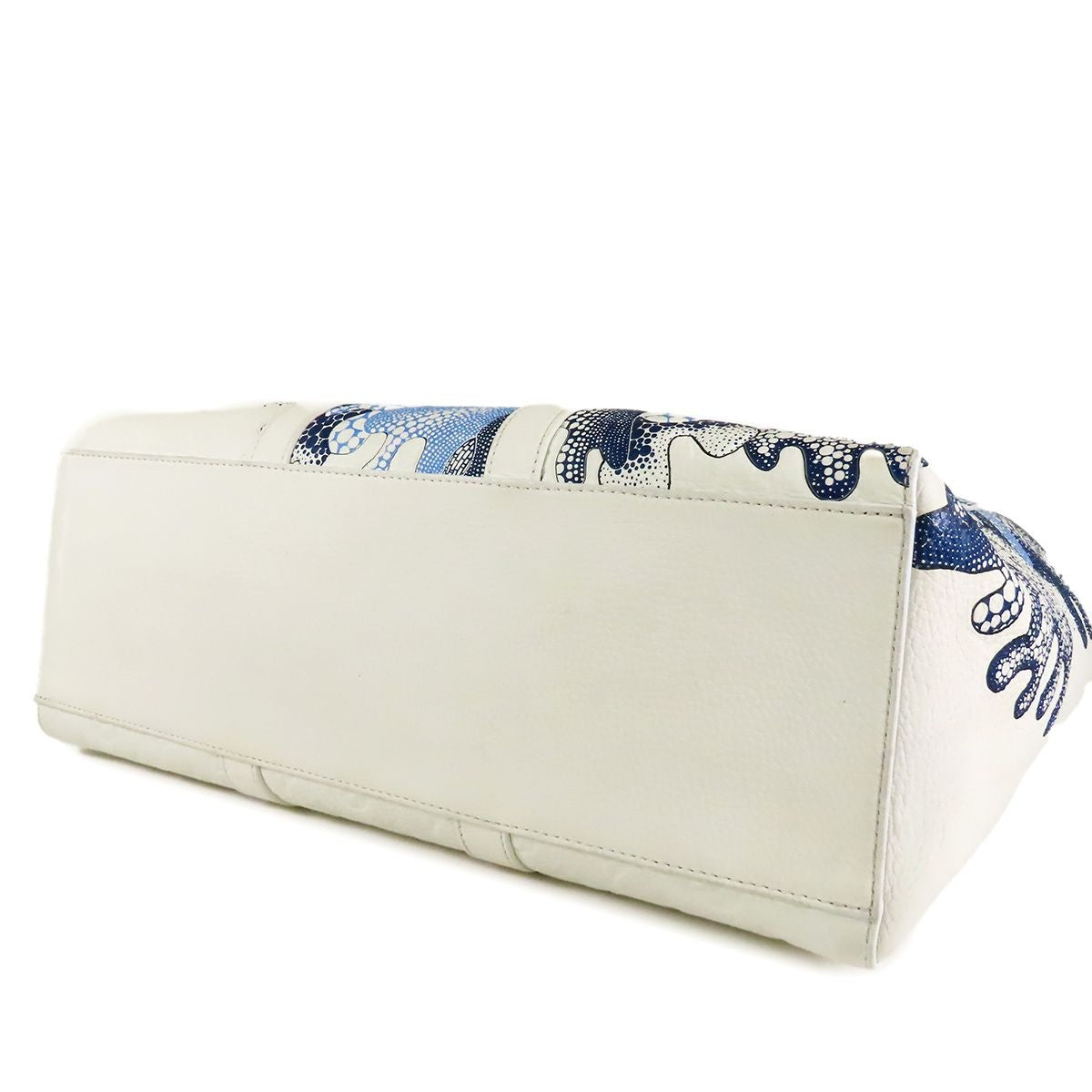 Louis Vuitton Yayoi Kusama Sac Plat White Blue Monogram Taurillon Psychedelic — view 3