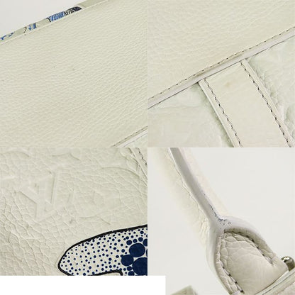 Louis Vuitton Yayoi Kusama Sac Plat White Blue Monogram Taurillon Psychedelic — view 7