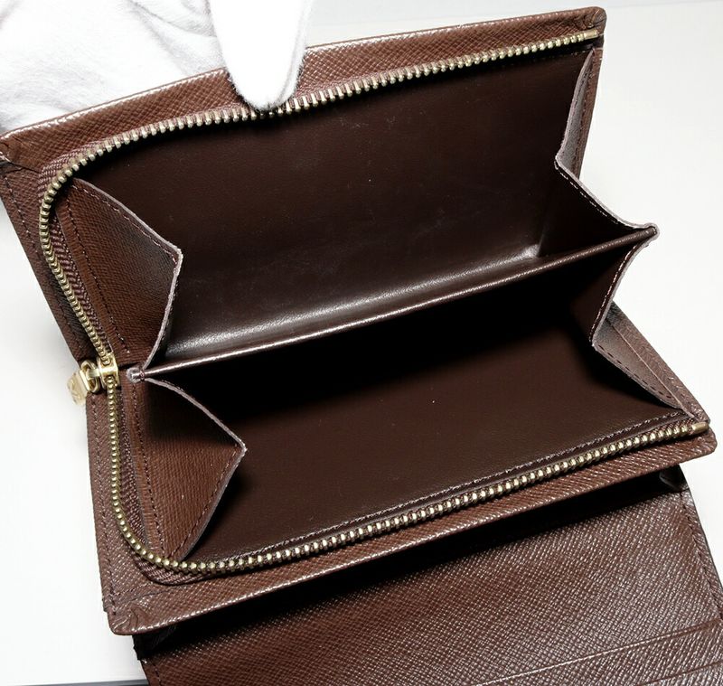 Louis Vuitton L-shaped Zipper Folding Wallet With Coin Purse Damier Portefeuille