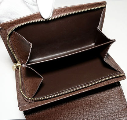 Louis Vuitton L-shaped Zipper Folding Wallet With Coin Purse Damier Portefeuille