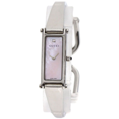 Gucci Square Face Diamond Watch SS