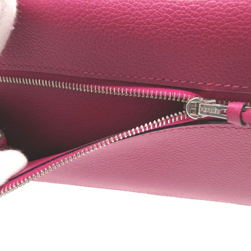 Hermes Dogon Long A Engraved (2017) Evercolor Rose Purple Wallet 1774 Hermes