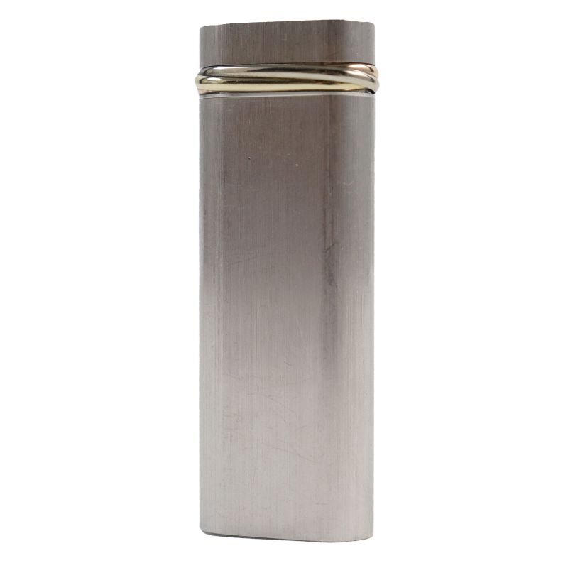 Cartier Trinity Hairline Oval Roller Smoking Tool Gas Lighter