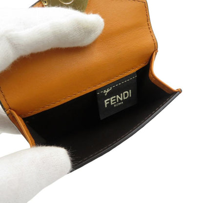 Fendi Fize 8m0395 Karung Leather Gold Hardware Yellow Trifold Wallet 1050 Fendi