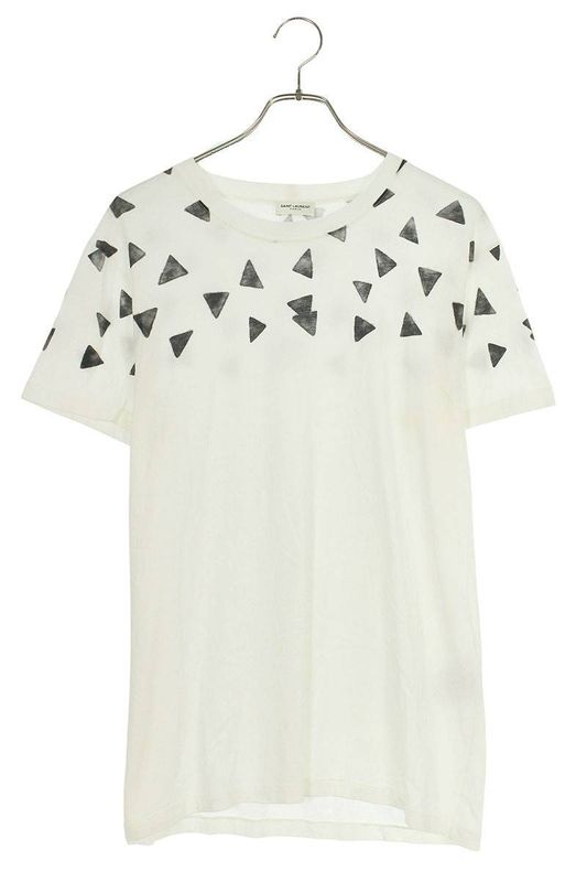 Saint Laurent Paris 412148 Y2pj1 Triangle Print T-shirt Men's S