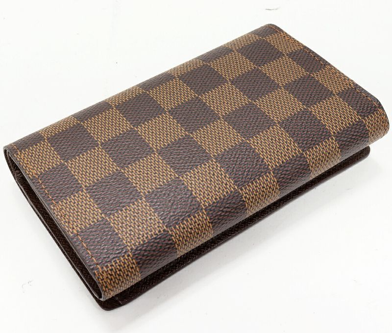 Louis Vuitton L-shaped Zipper Folding Wallet With Coin Purse Damier Portefeuille
