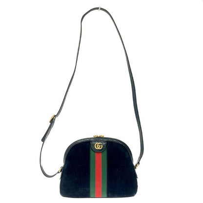 Gucci and Suede Ophidia GG Marmont Shoulder Bag Black