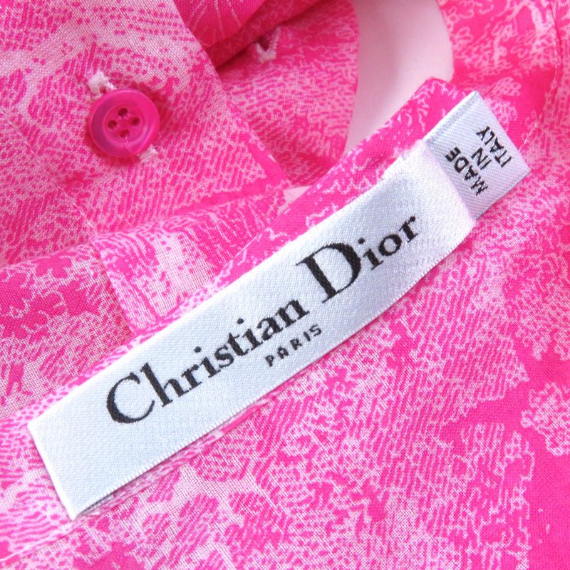 Christian DIOR 221b54a3846 100% Cotton DIORiviera Toile De Jouy Collarless